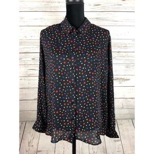 Philosophy Black Rainbow Star Blouse XL